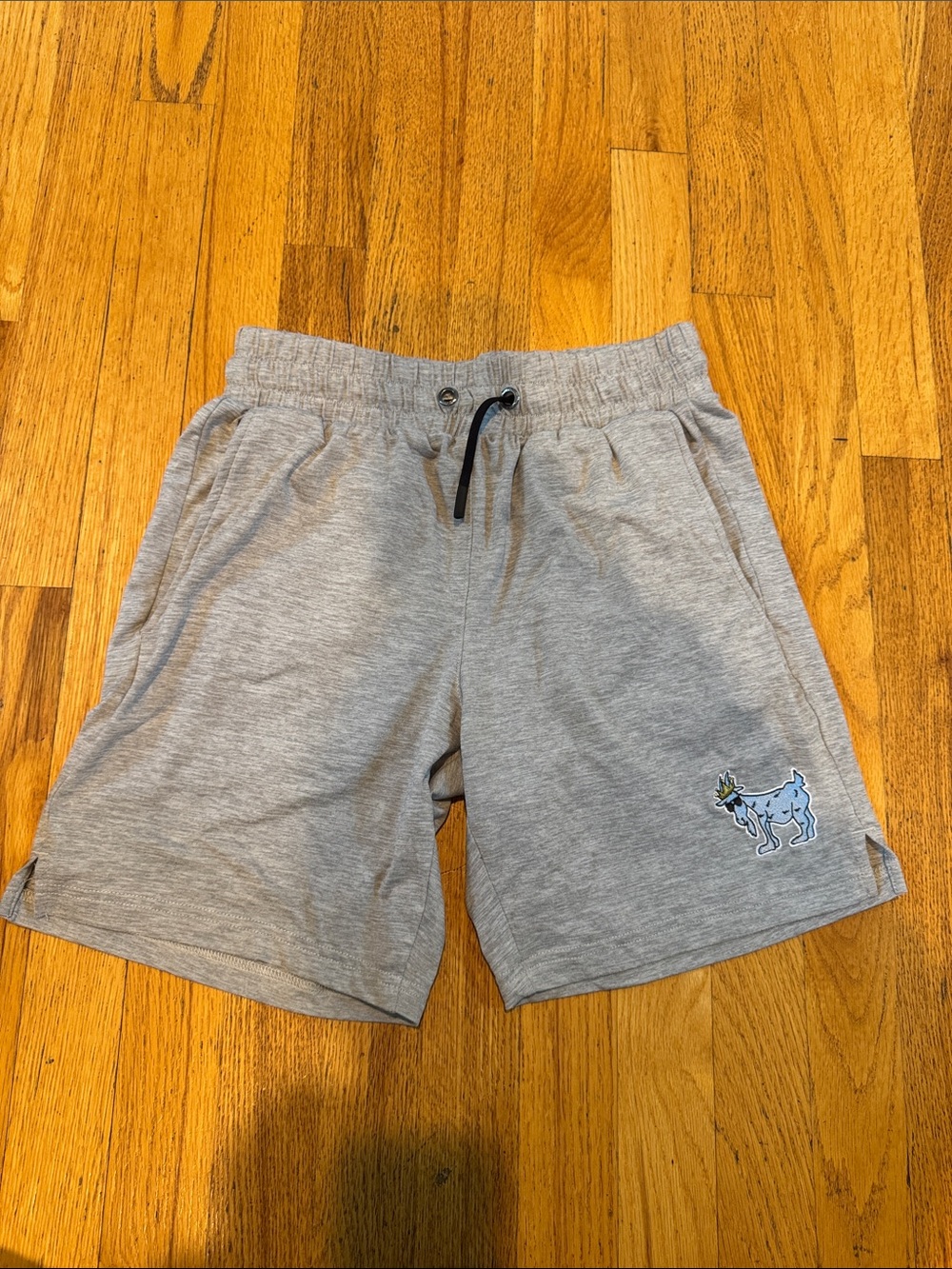 Goat Usa Boys Gray Drawstring Athletic Shorts with Goat Patch Size XL